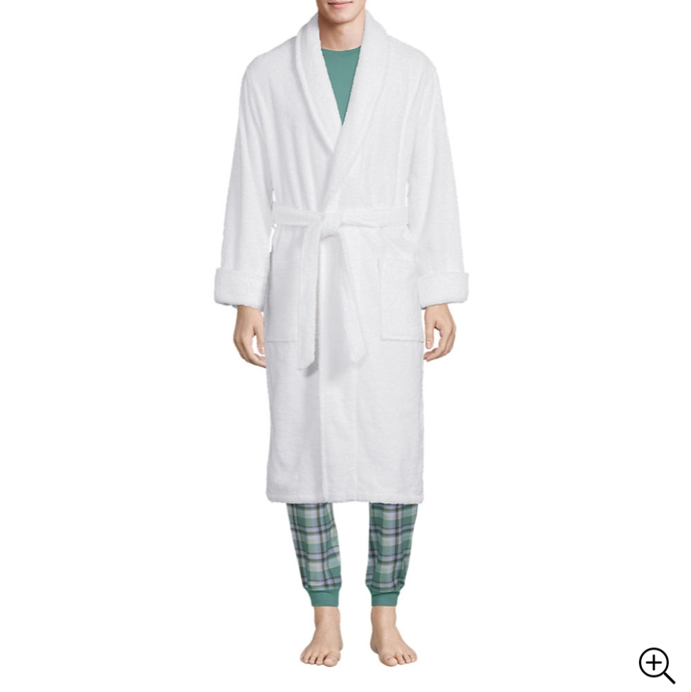 New Terry Cloth Bath Robe - Size Large